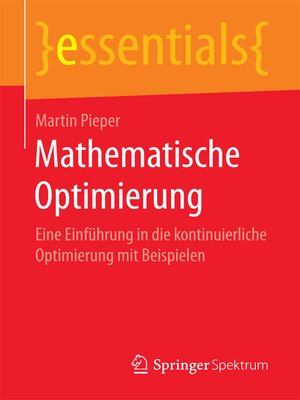 cover image of Mathematische Optimierung